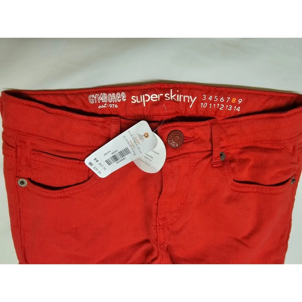 New with tags Girls Gymboree‎ super skinny red jeans, size 8
